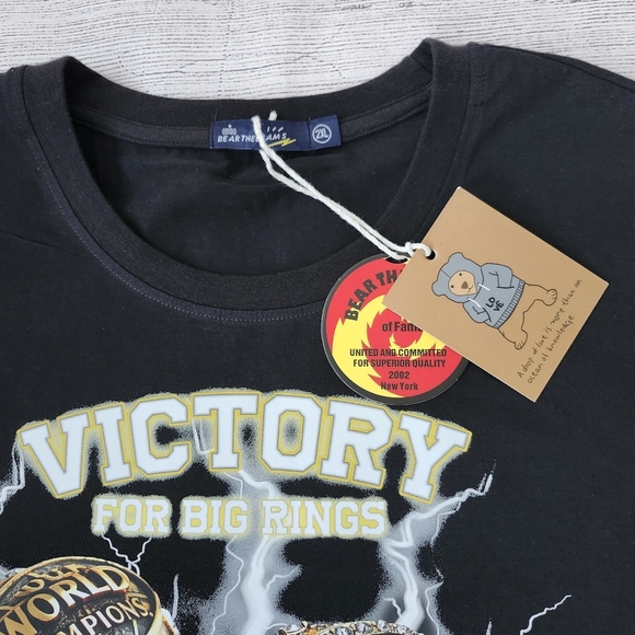 Men's Black Victory Graphic T-Shirt with Gold Accents - Picture 4 of 6